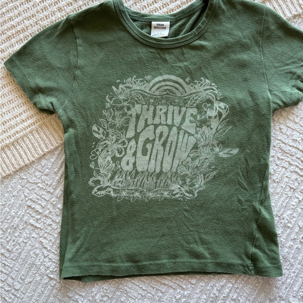 Urban Outfitters Thrive & Grow Green Baby Tee